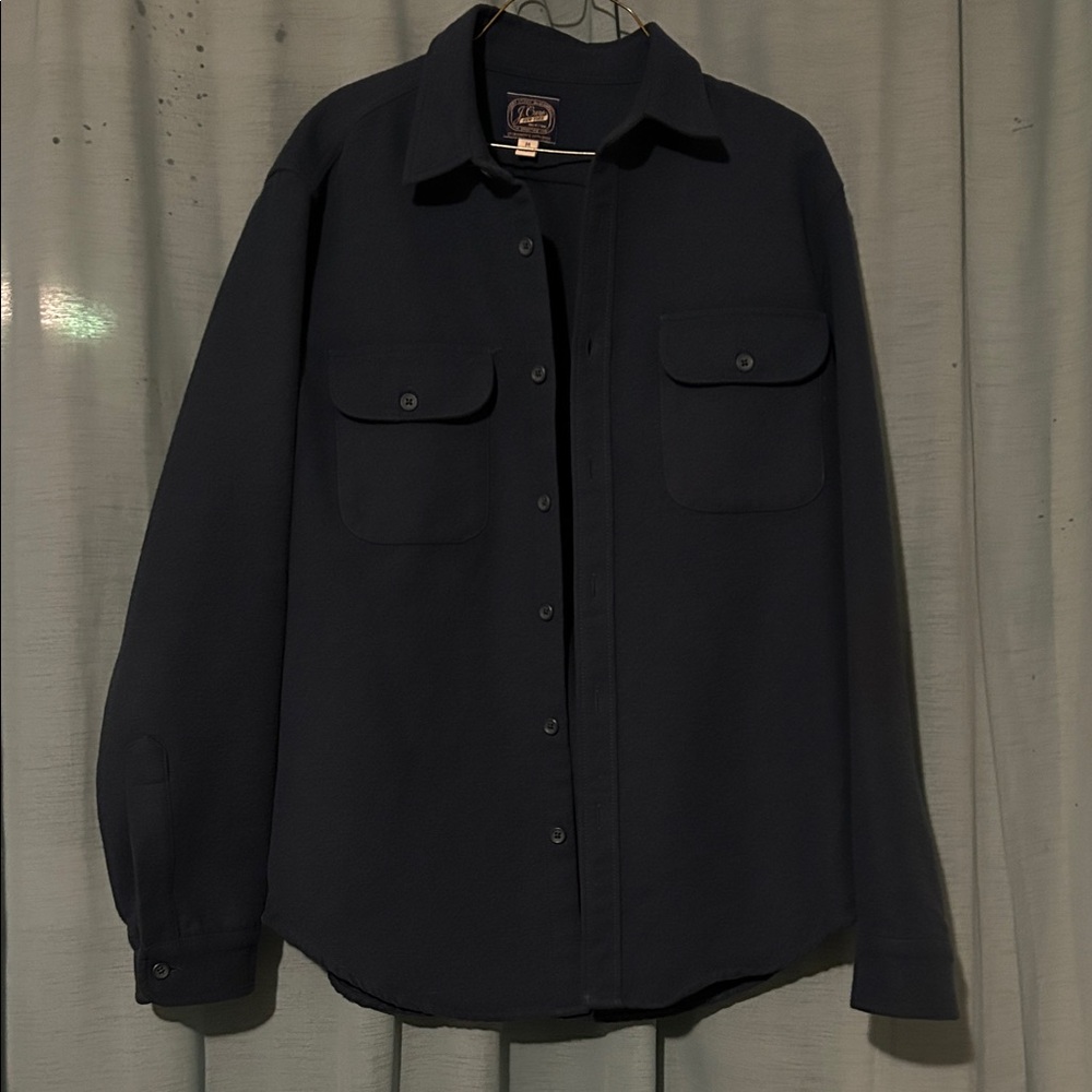 J. Crew Men's Casual Button Down Shirt - Dark Blue